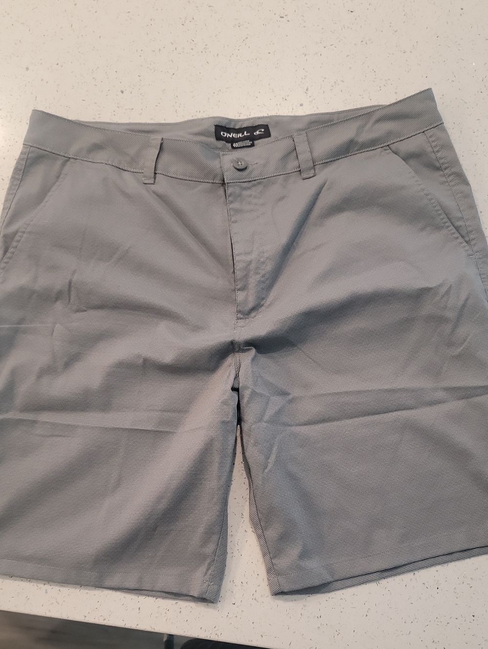 O'Neill Men's Light Gray Flat Front Shorts